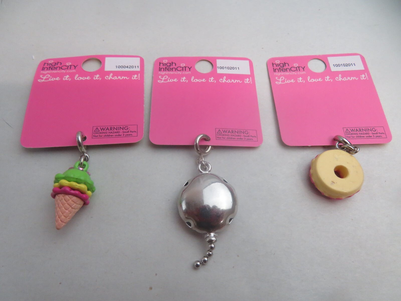 High Intencity CHARM IT! Bracelet Charms by High IntenCity LOT OF 3 K
