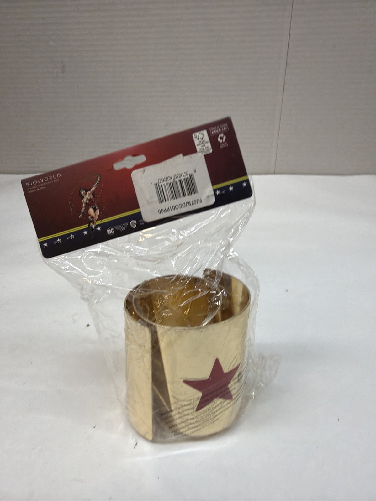 Bioworld DC Comics Wonder Woman Metal Cuff Bracelet Set Gold