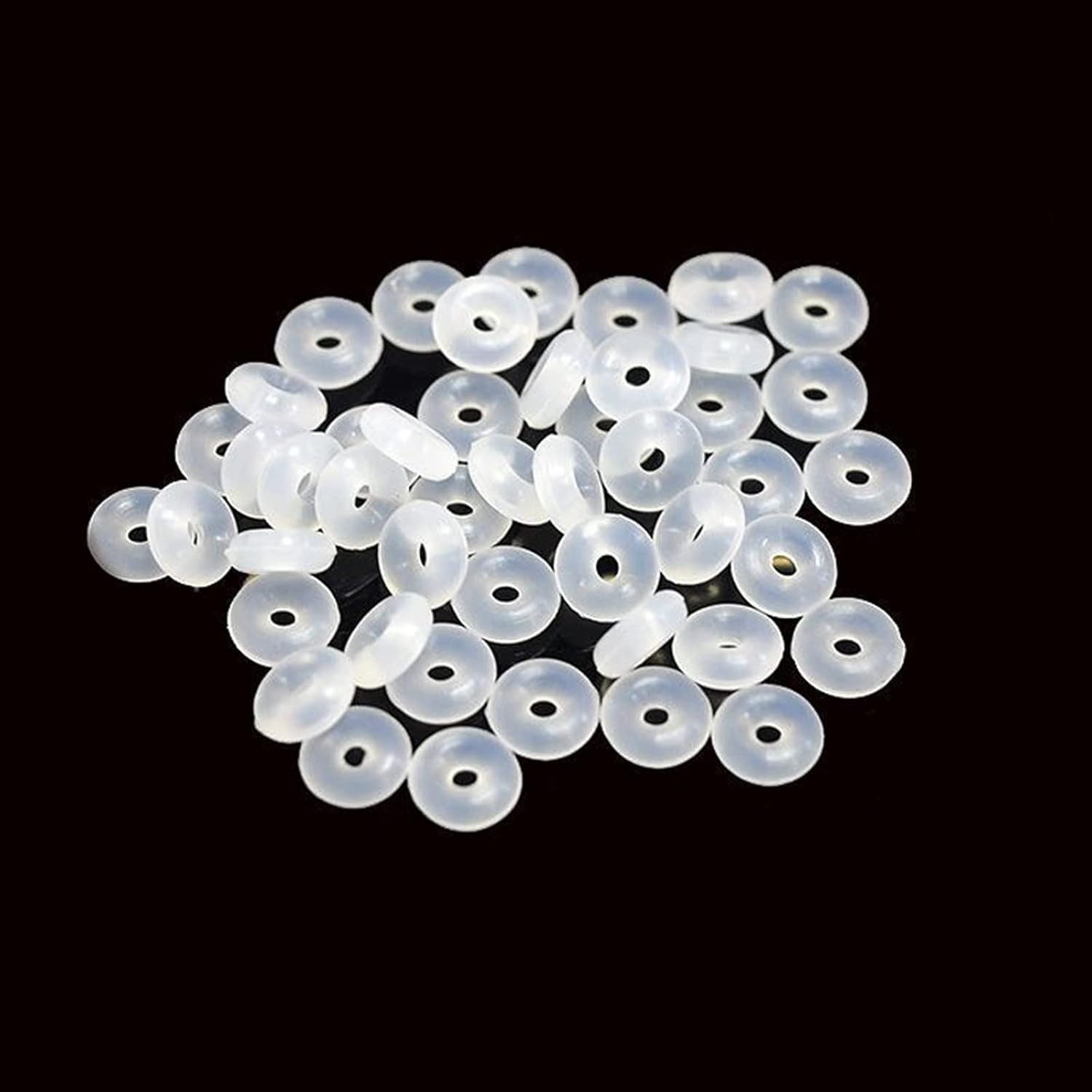 80 Pcs Clear Silicone Rubber Charm Stoppers for Bracelets Clip Lock Compatible