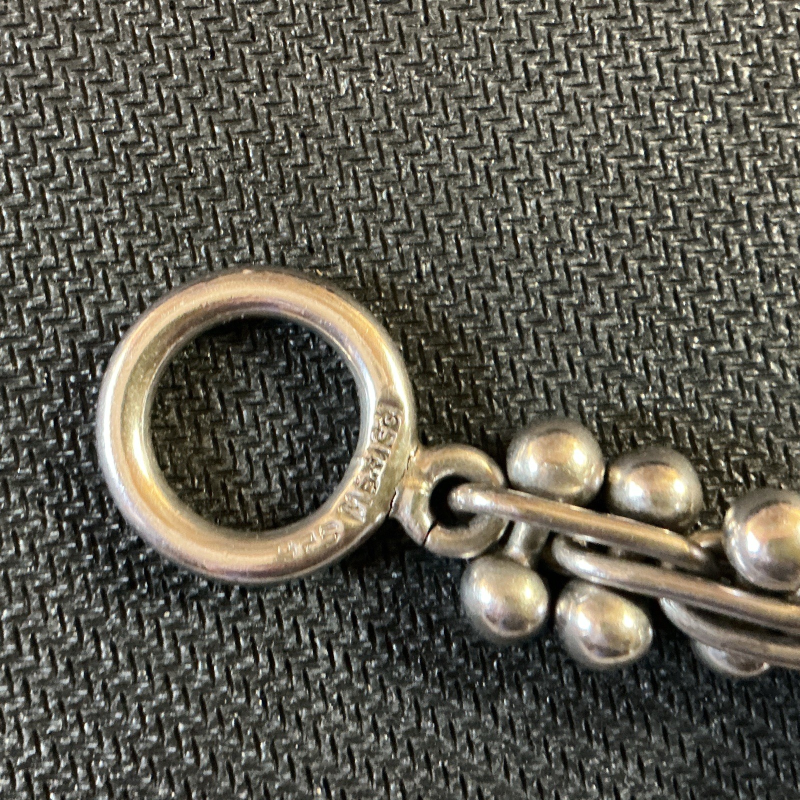 Vintage Sterling Silver 925 DNA Twist bead-ball link bracelet