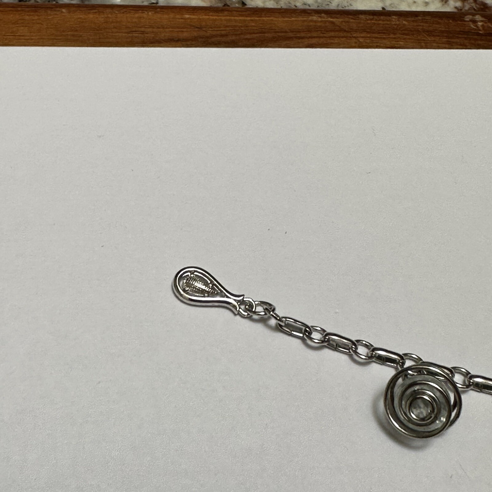 Signed Coro Silver Tone Charm Bracelet 6 1/2 inch