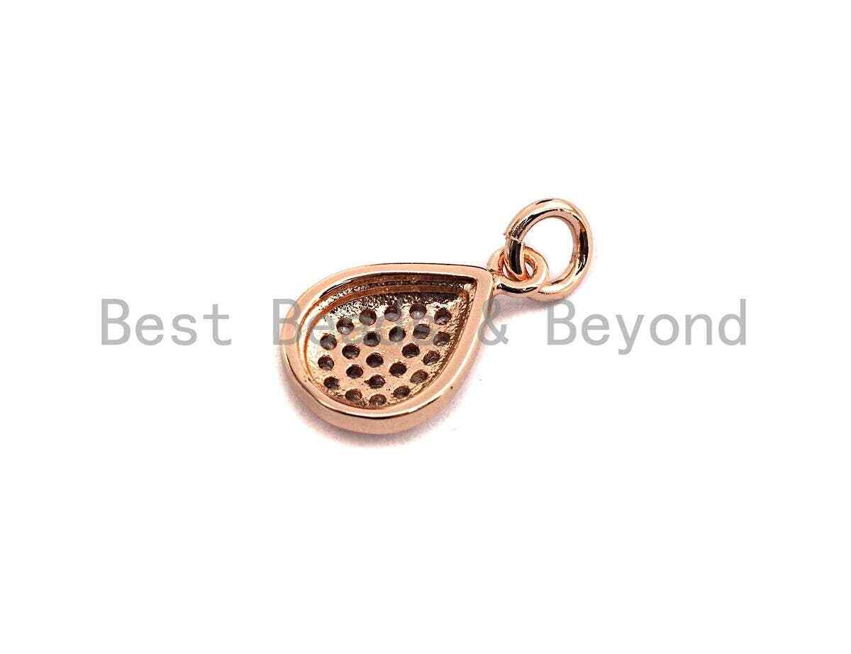 Clear CZ Micro Pave Teardrop Pendant/Charm, Bracelet Necklace Cubic Zirconia