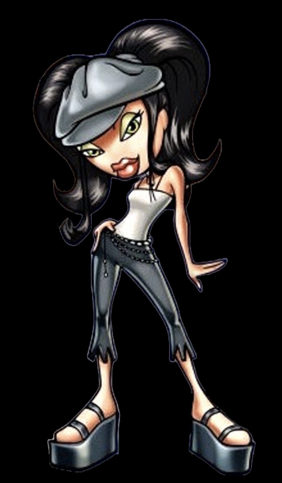#1/3 BRATZ “JADE” “KOOL CAT” Face ORIGINAL Italia CHARM Collection Link 9mm
