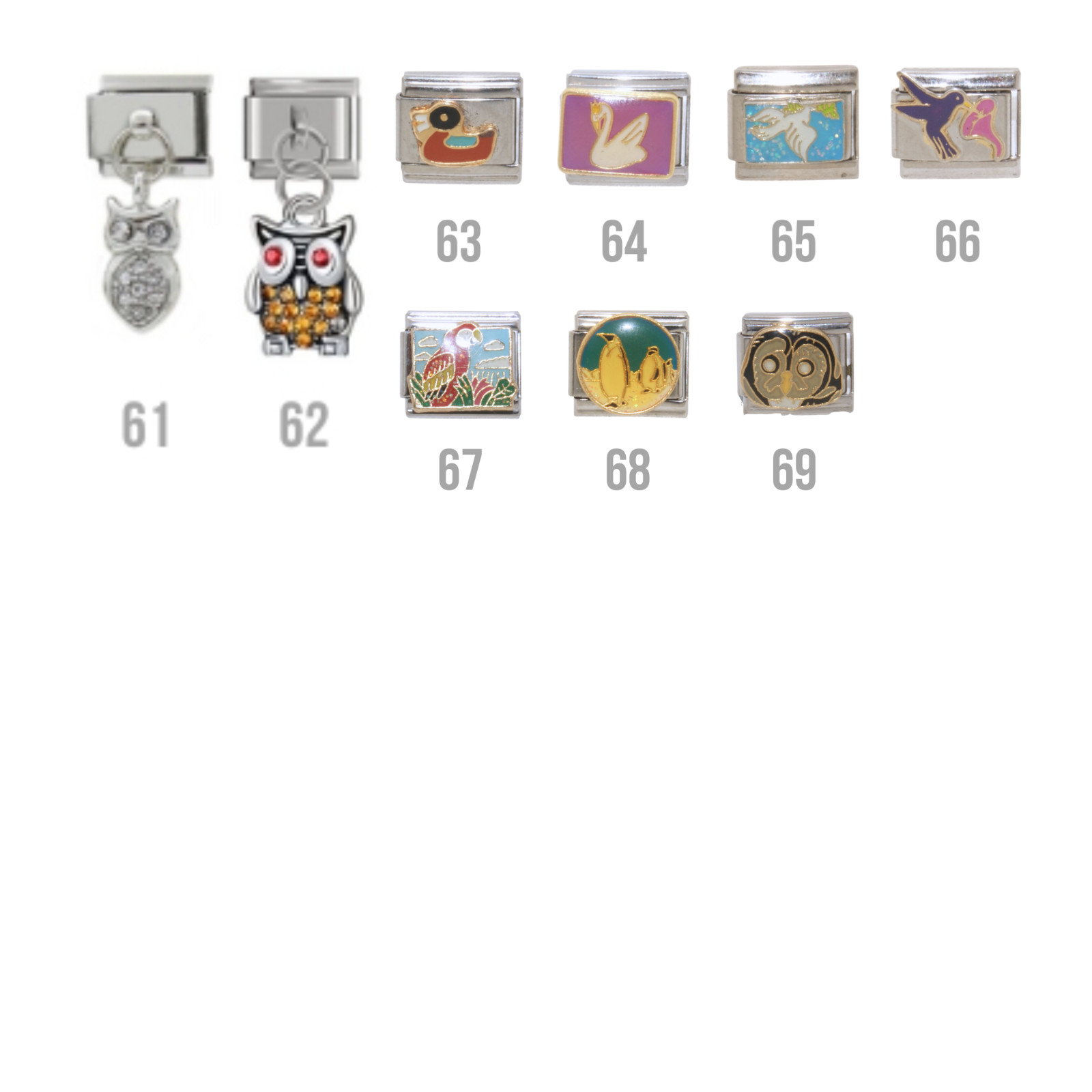 Birds 9mm Italian Charm – Fits 9mm classic Italian charm bracelets