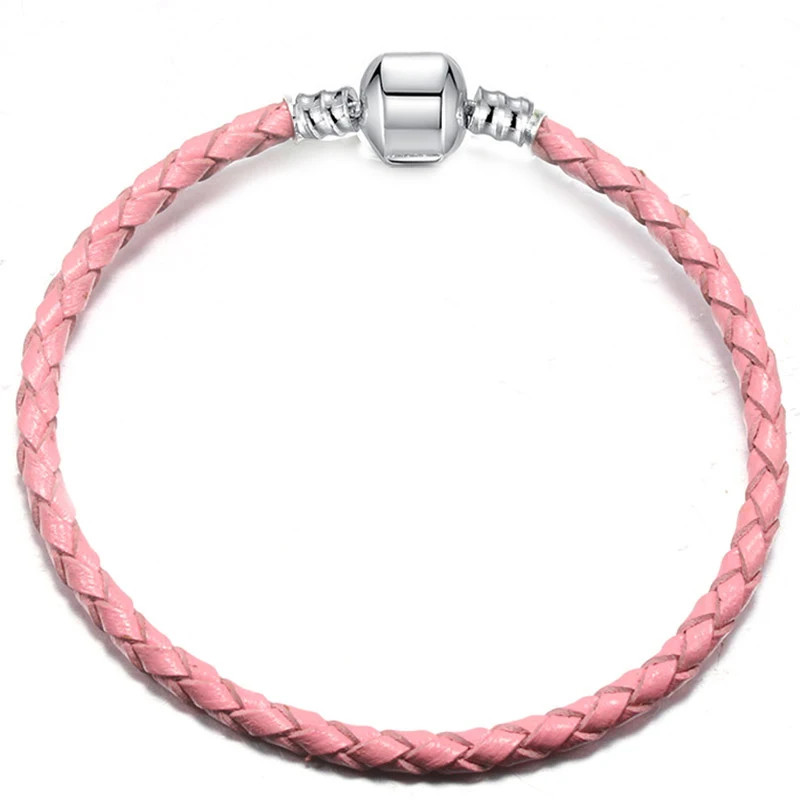 Leather Chain Bracelet 9 Color DIY Charm Band Adjustable Wrap Girls Women 1 Pc