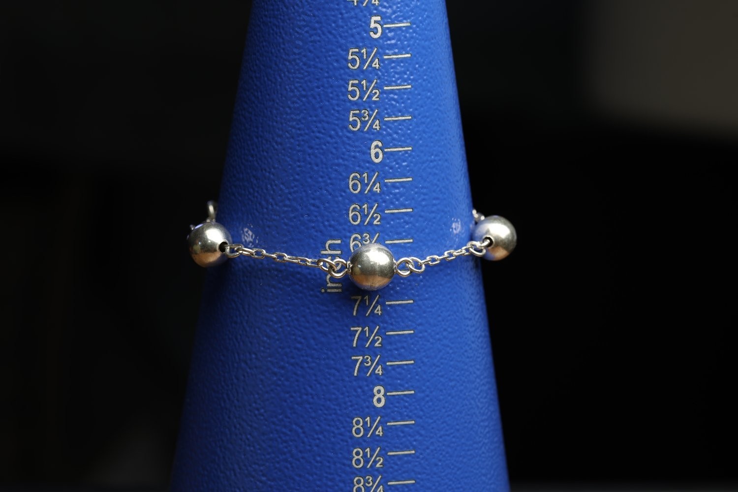 Sterling Silver 925 Ball Bead Chain Bracelet 6.75 Inch 7.39g w/ Box
