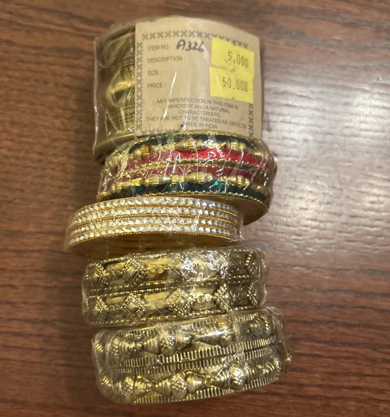 5 Bracelets & Bangles – Made In India – New