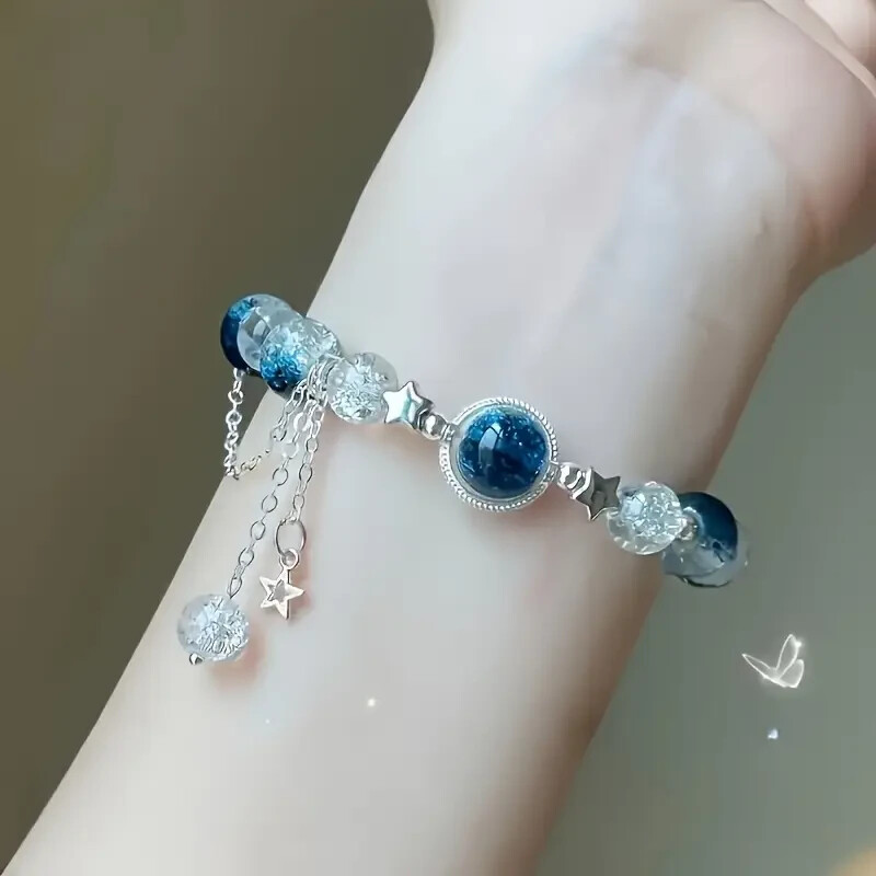 Stylish Star Bracelet with Stone Beads Perfect Fashion Accessory for Her