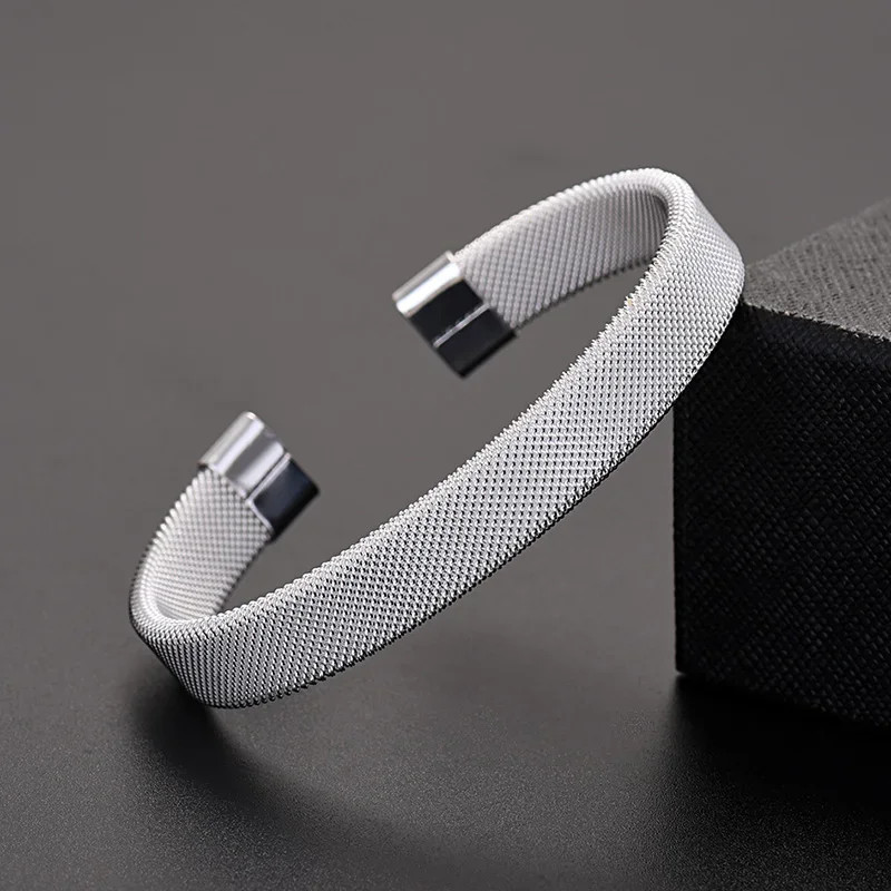 925 Sterling Silver Bracelet Open Cuff Adjustable Charms Bangle Women 1 Pc
