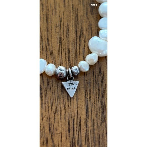 5 Strand Genuine Pearl Bracelet Sterling Silver Charm 925 China