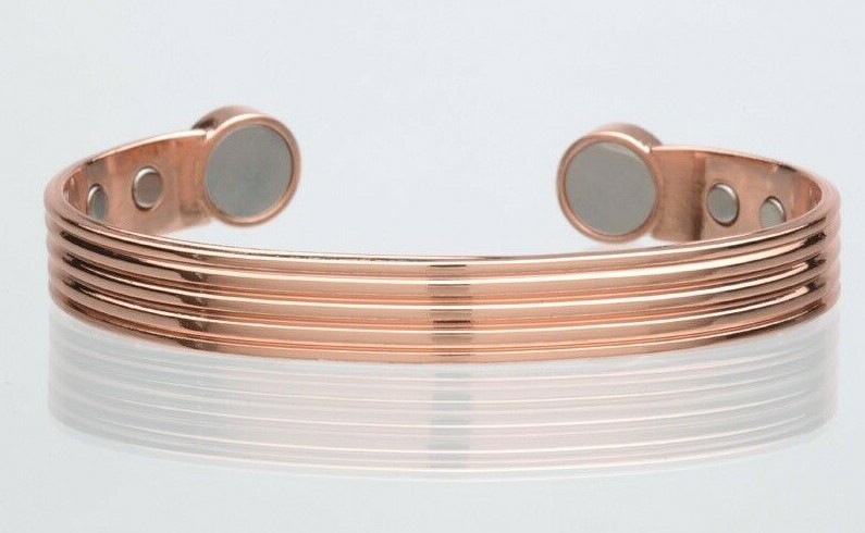 Pure Copper Magnetic Bracelet Arthritis Therapy Women Men Adjustable Roman Cuff