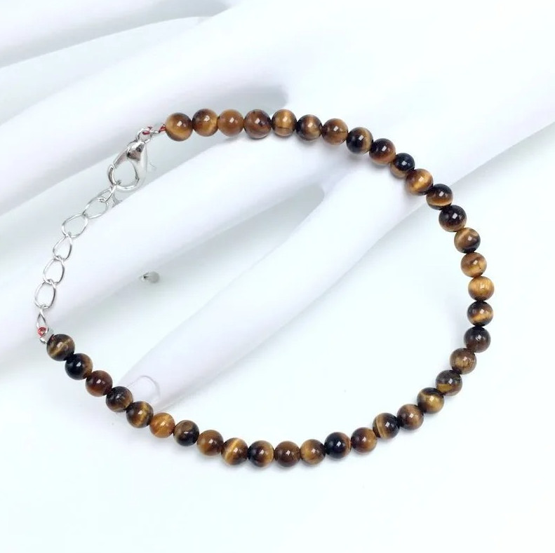 1 pc 4mm Chakra Bead Bracelet Natural Stone Yoga Energy Bangle