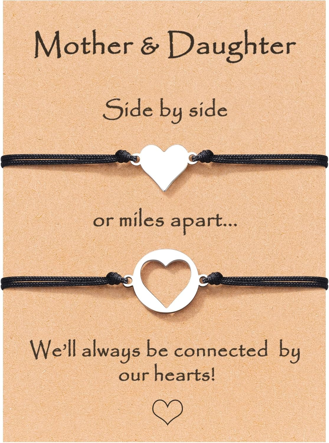 Matching Mother-Daughter Heart Bracelets – Ideal Gifts for Any Occasion