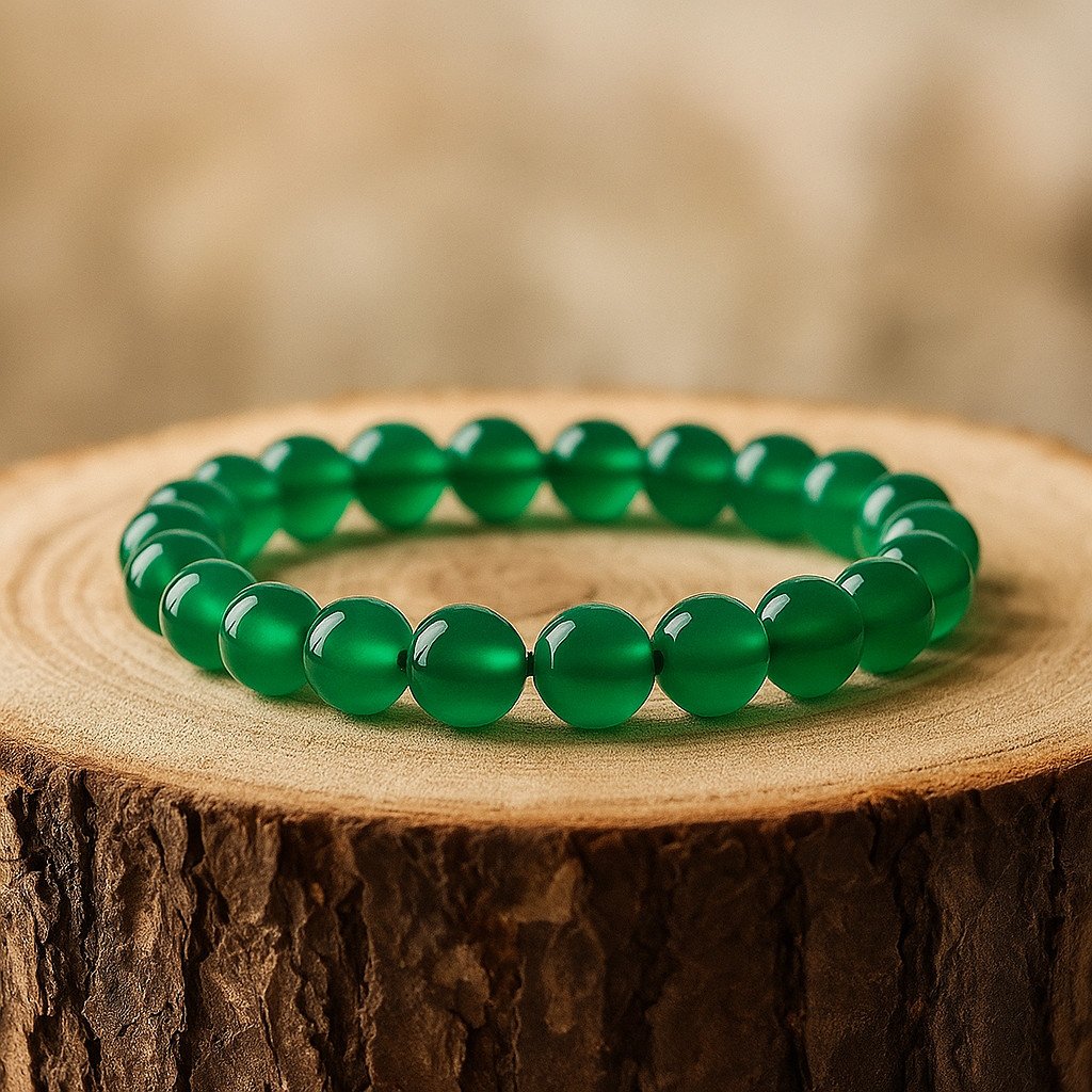 Natural Emerald Beads Bracelet Green Crystal Gemstone Guardian Bangle Gift