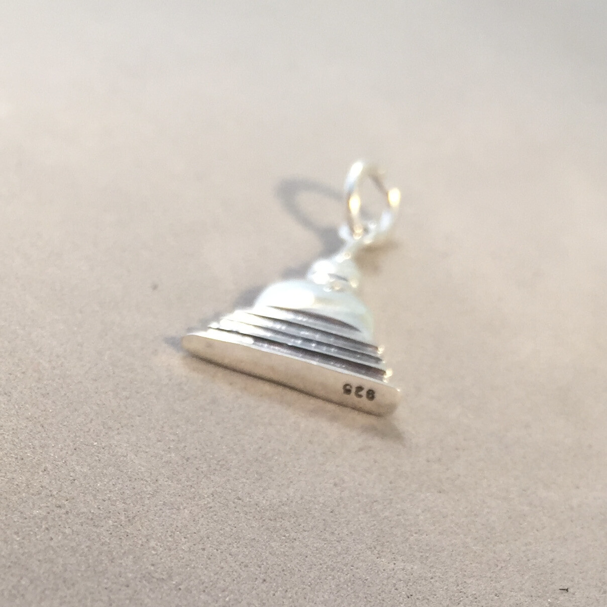 925 Sterling Silver STUPA CHARM Myanmar Bagan Asia Pagoda Thailand New TA26