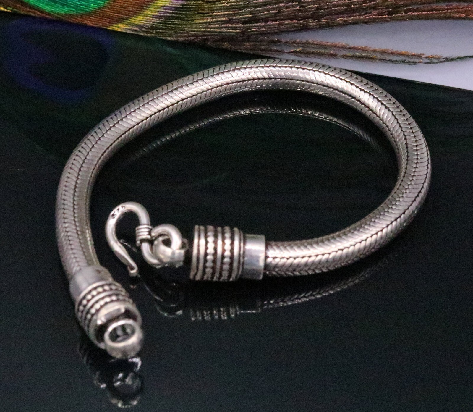 925 sterling silver customized snake chain bracelet tribal jewelry sbr199