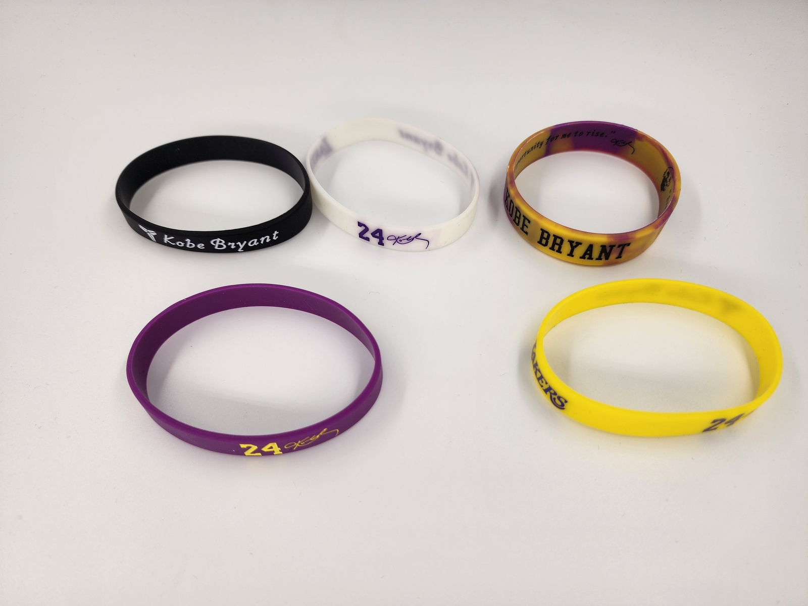 Kobe Bryant Sports Bracelet * 5 pcs with Free Stickers Ideal Gift for Fans