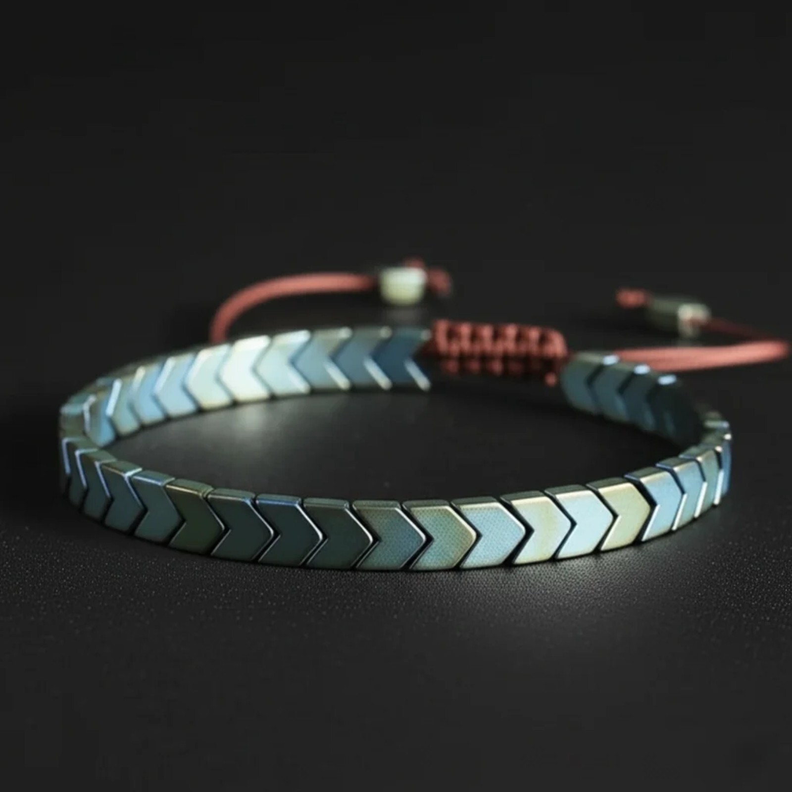 Blue Hematite Bracelet Healing Protection Adjustable Women Men Bracelet Gift