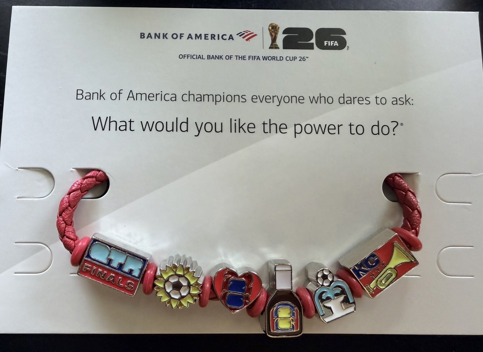 FIFA World Cup Kansas City Charm Bracelet Rare all city beads w quarter finals