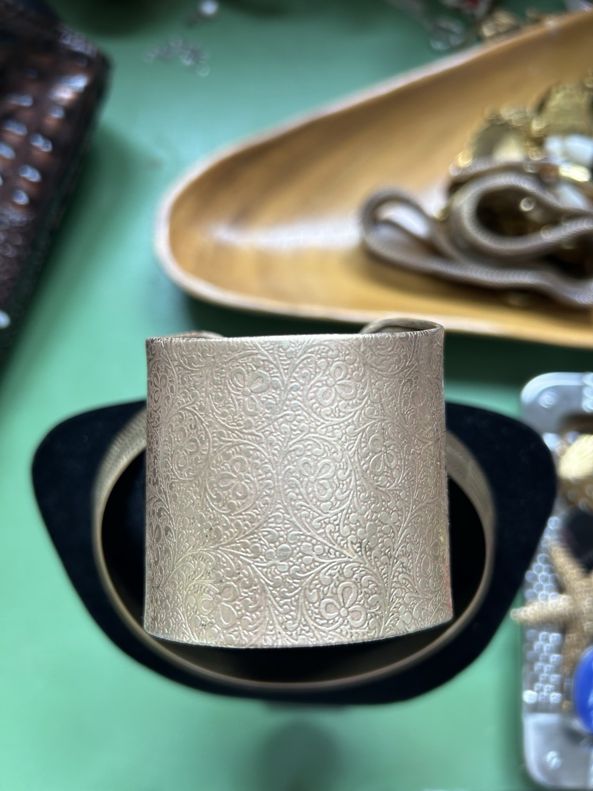 Vintage solid copper cuff and torque