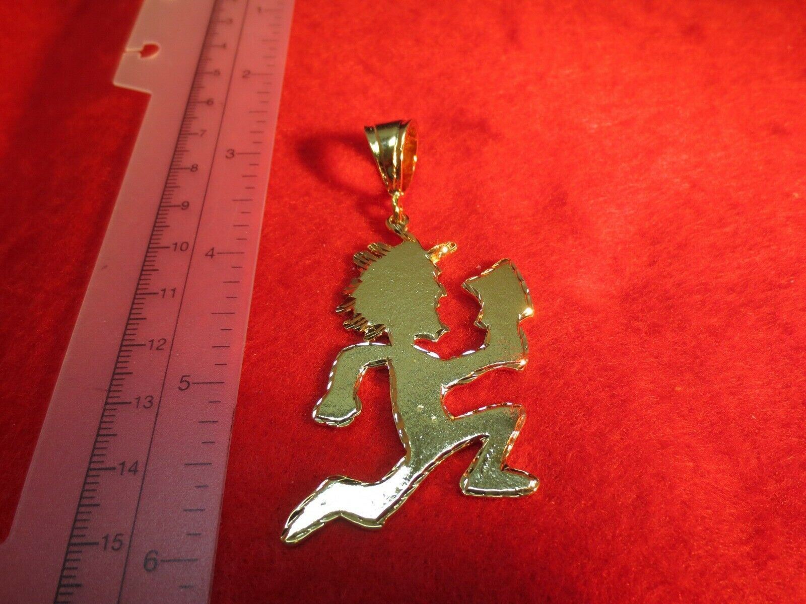 14 KT GOLD PLATED LARGE HATCHET MAN CHARM ALMOST 3″ -LIST PRICE $34.95