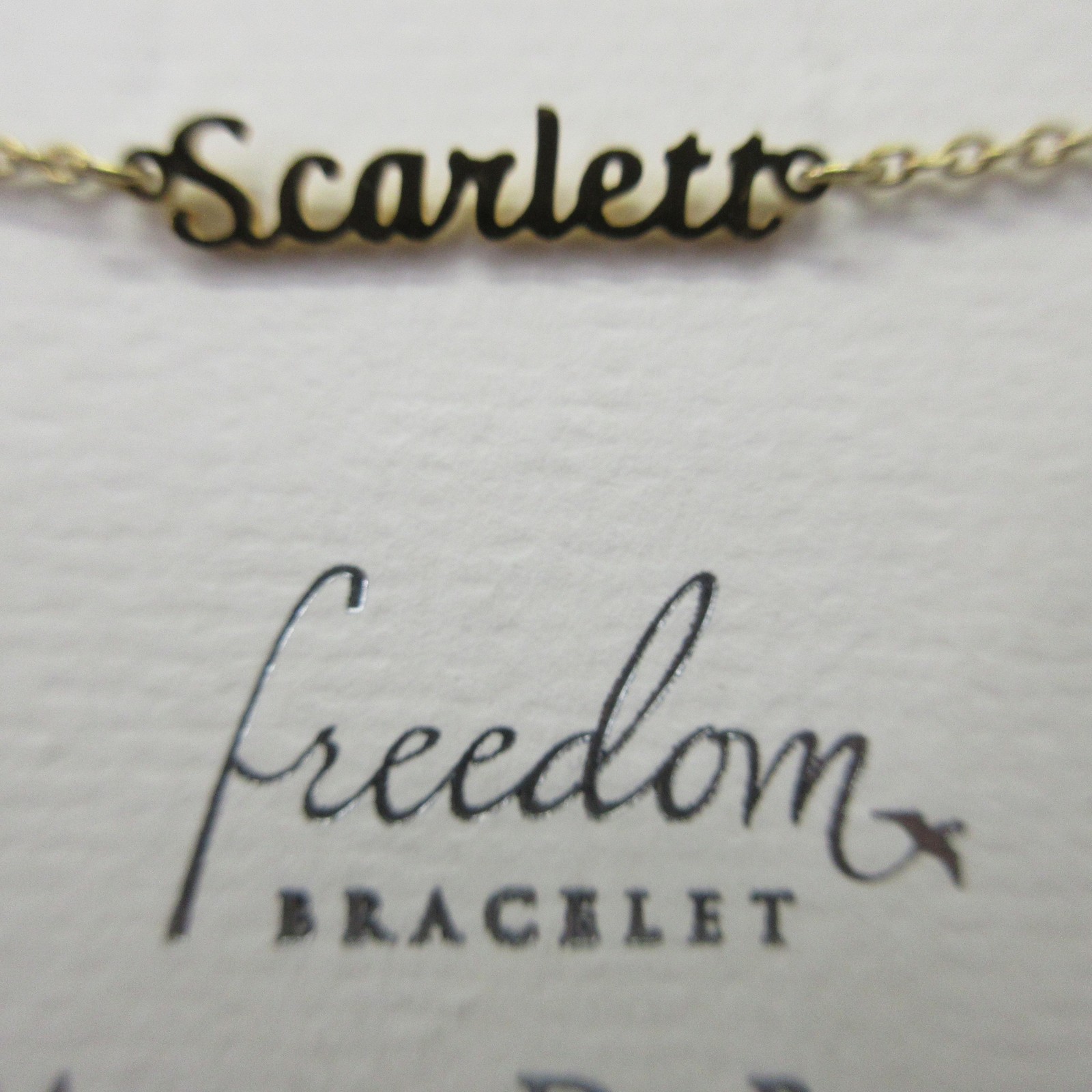 Marina De Buchi Scarlett Freedom ID Bracelet Gold Tone Adjustable Nickel Free