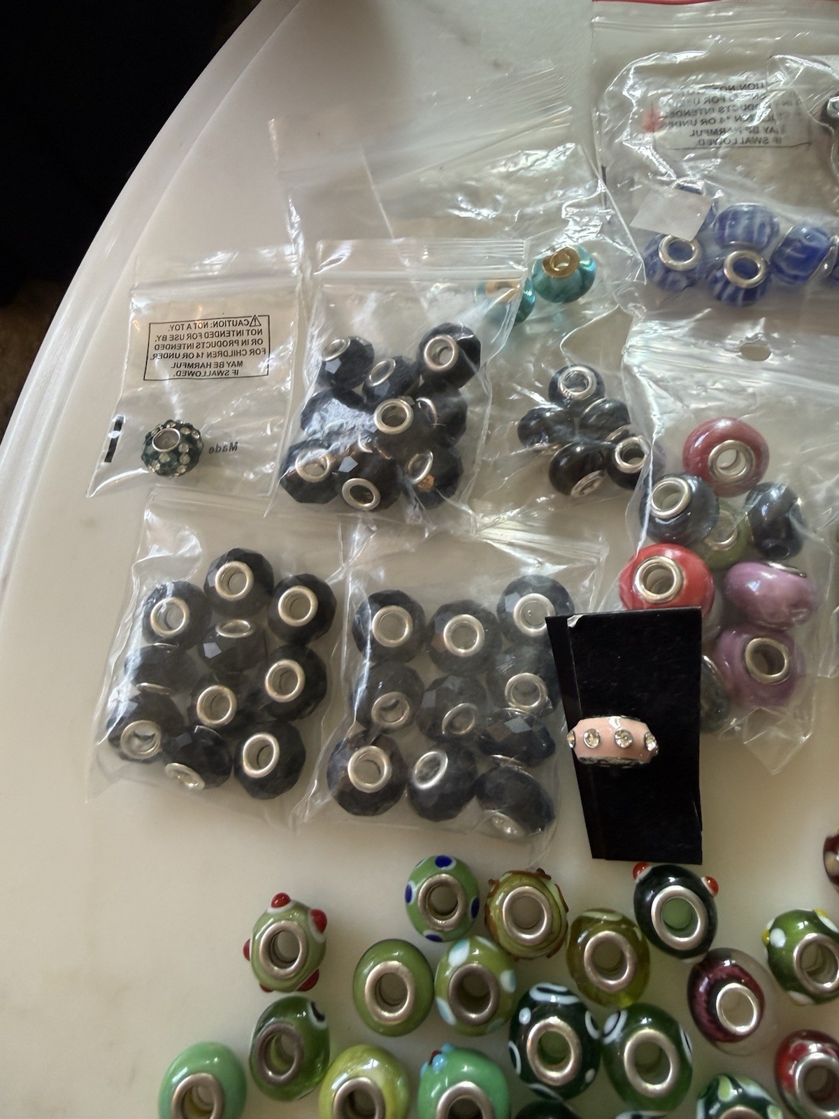 Over 700 European Style Beads Inc Murano Lamp Work Clay Ceramic Plastic & Charms