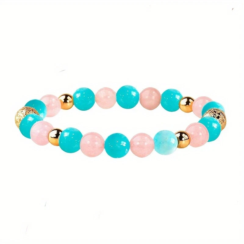 Natural Stone Beaded Bracelet Women Men For Bringing Luck Money Health Bangle