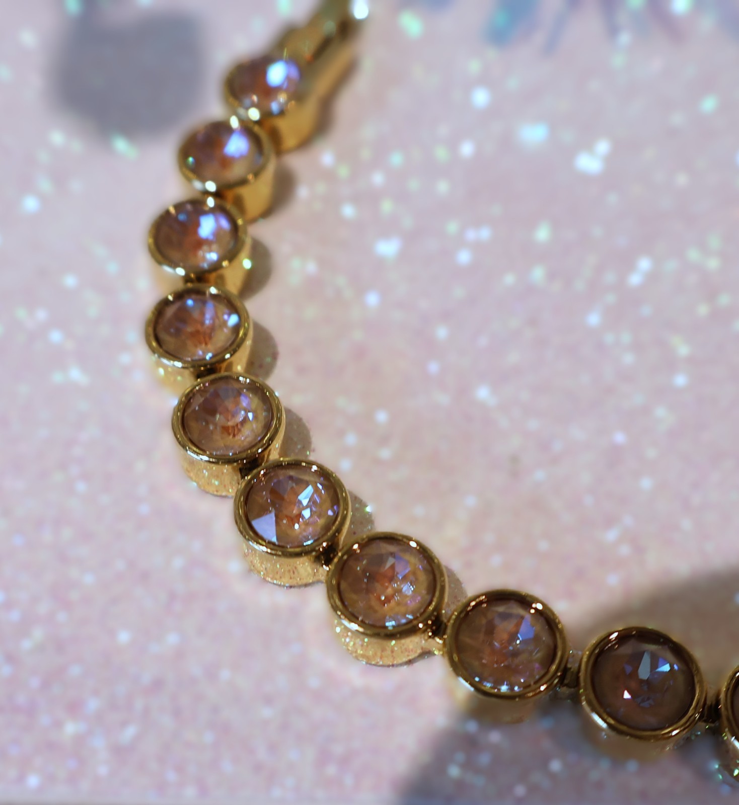 Touchstone Swarovski Crystal Ice Bracelet Golden Cappuccino 7.25″ B58