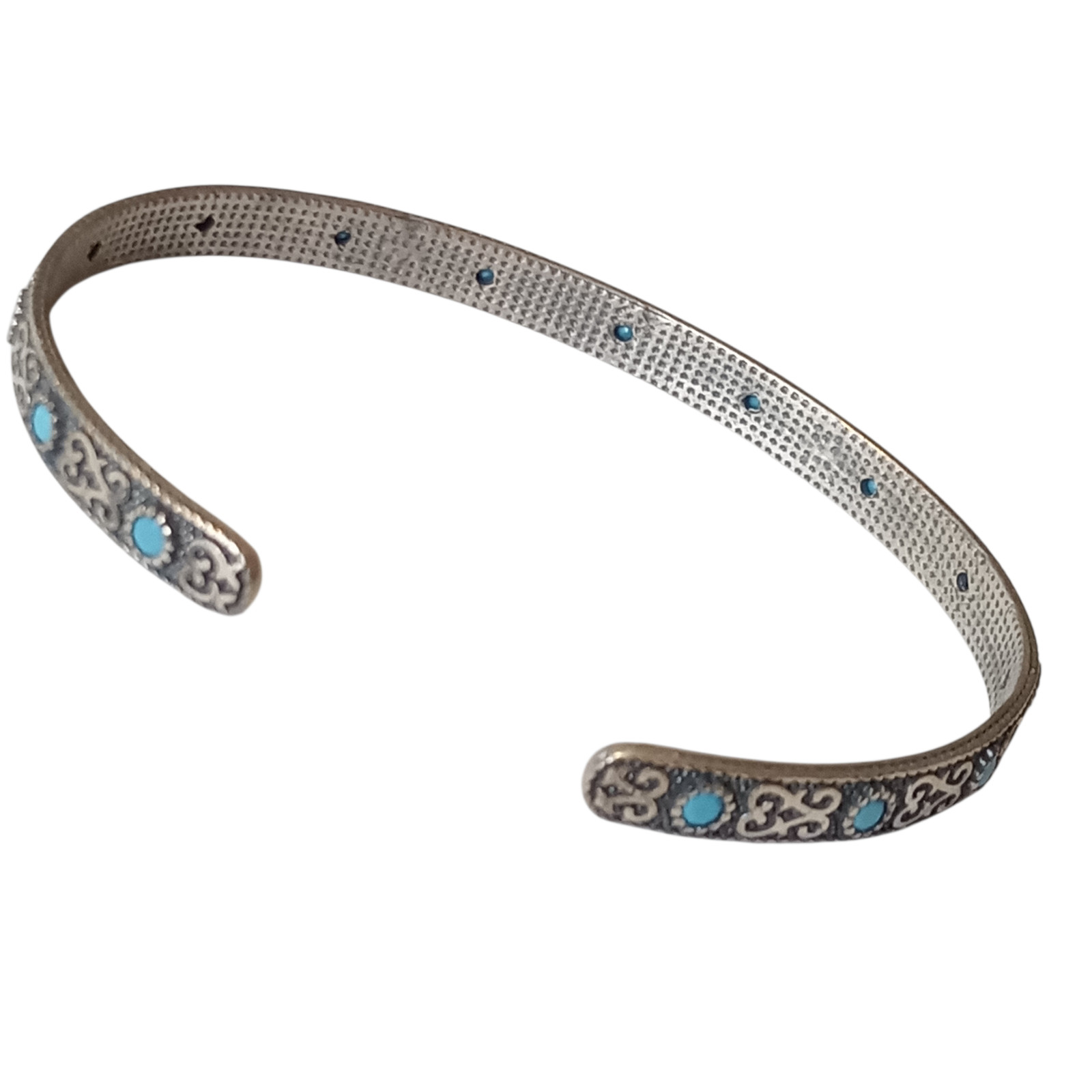 925 Sterling Silver ze Turkish Handmade Turquoise Cuff Bangle Hurrem Bracelet