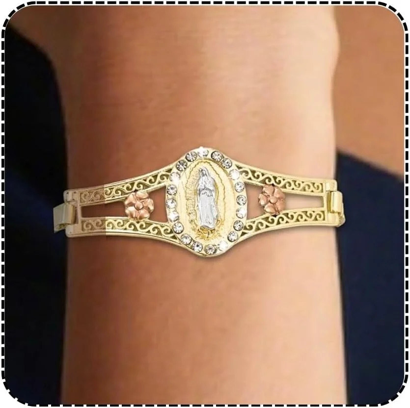 J&H DiaJuvelo Virgin Mary Bracelet for Women Catholic Trendy Cubic Zirconia Chri