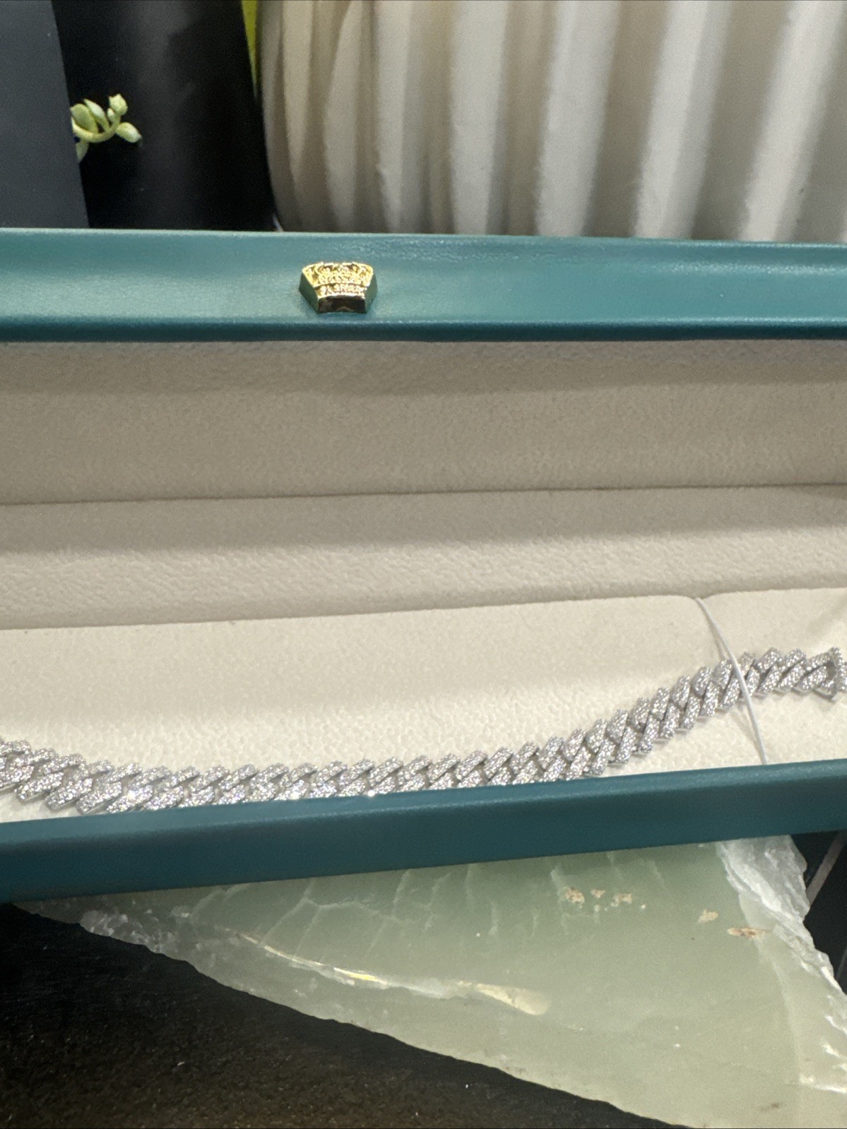 MOISSANITE Real Miami Cuban Link Bracelet Iced Solid 925 Sterling Silver 8mm 8”