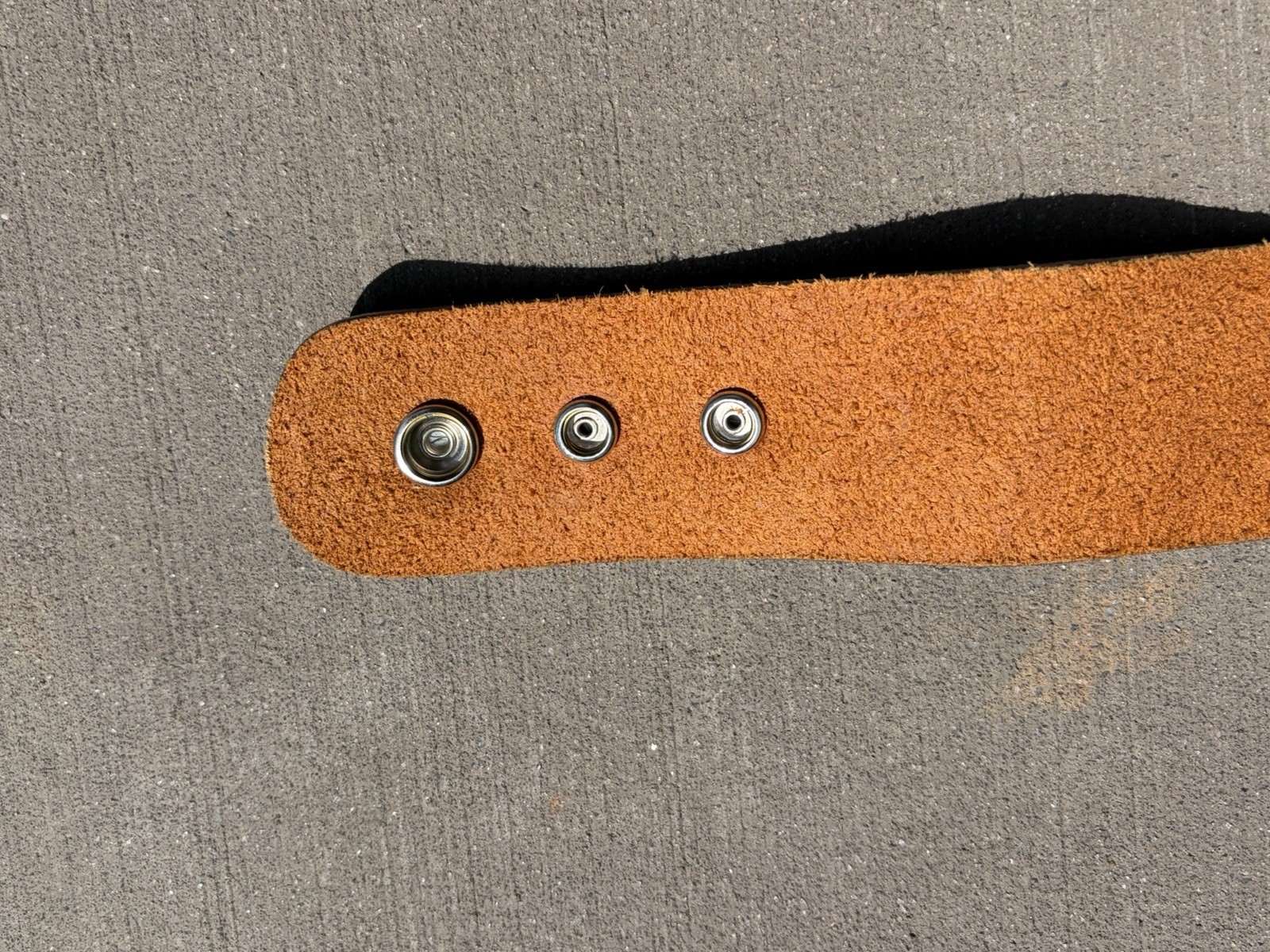 VINTAGE Brown Leatherock Snap Cuff Bracelet, Adjustable Fit, 37 in long
