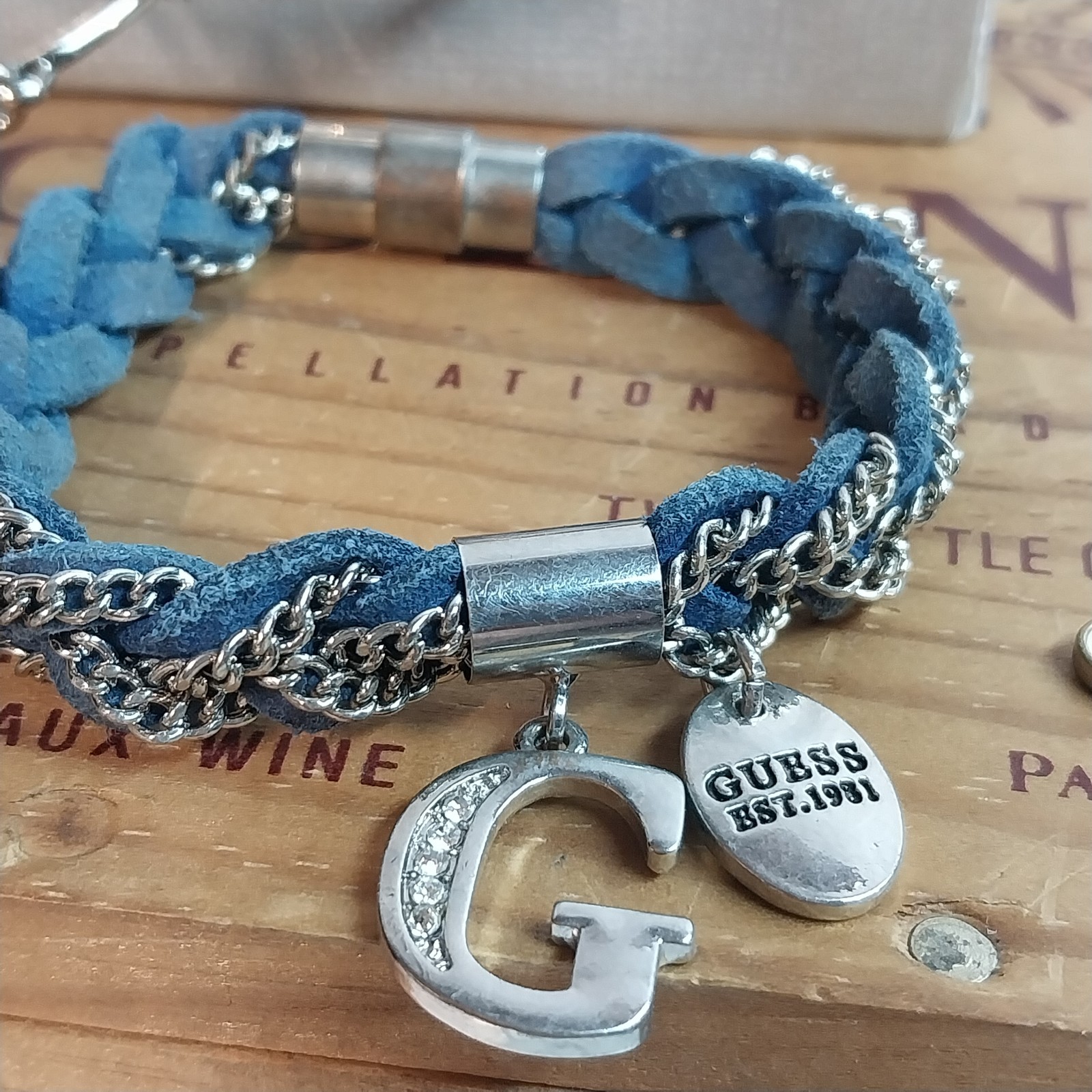 Guess Gold Tone Charm Chain Bracelet LOVE & Bangles Silver Rose Gold 5 IN ALL