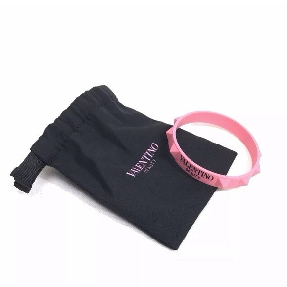 Valentino Beauty Rose Pink Silicone Studded Bracelet BRAND NEW UNOPENED