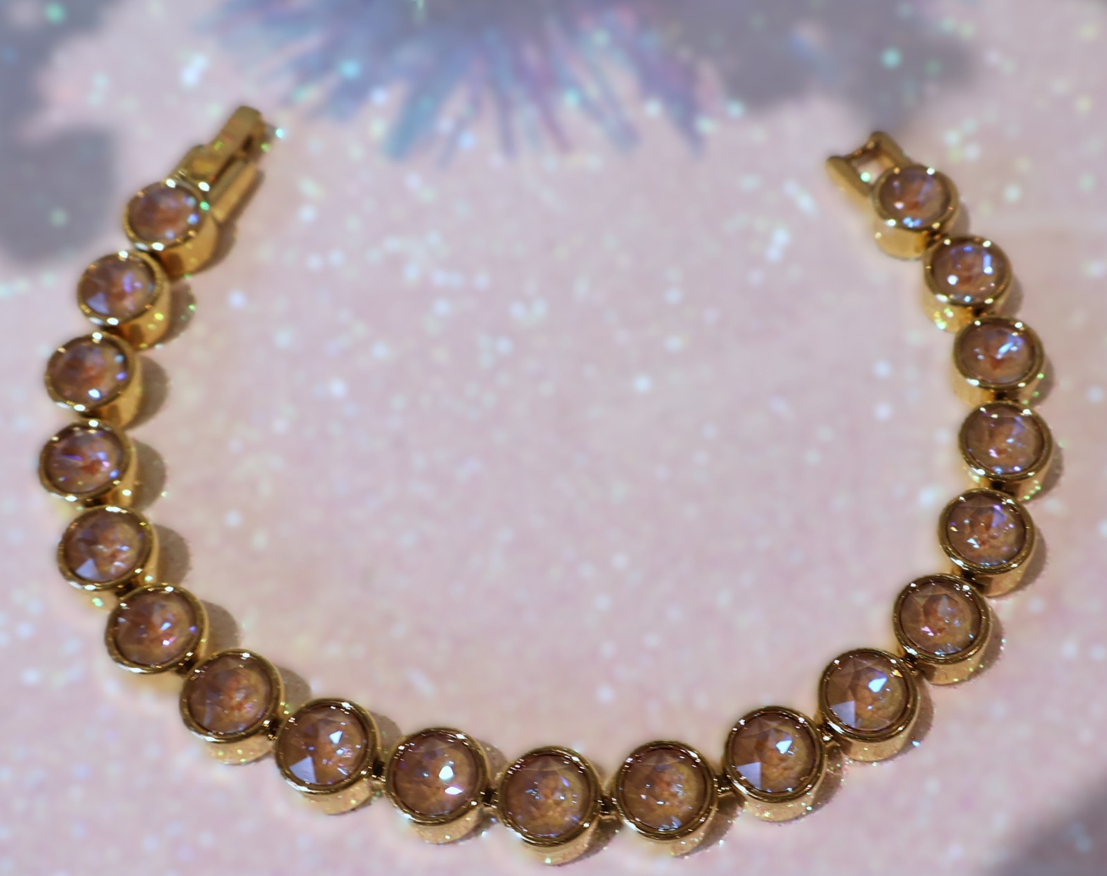 Touchstone Swarovski Crystal Ice Bracelet Golden Cappuccino 7.25″ B58