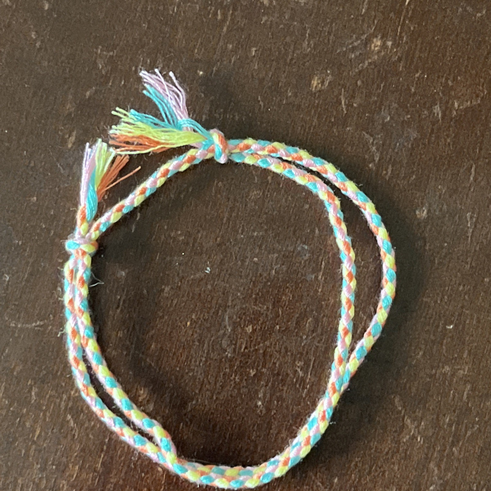 NEW BOHO BRAIDED THREAD FRIENDSHIP BRACELET ADJUSTABLE PINK TEAL ORANGE YELLOW