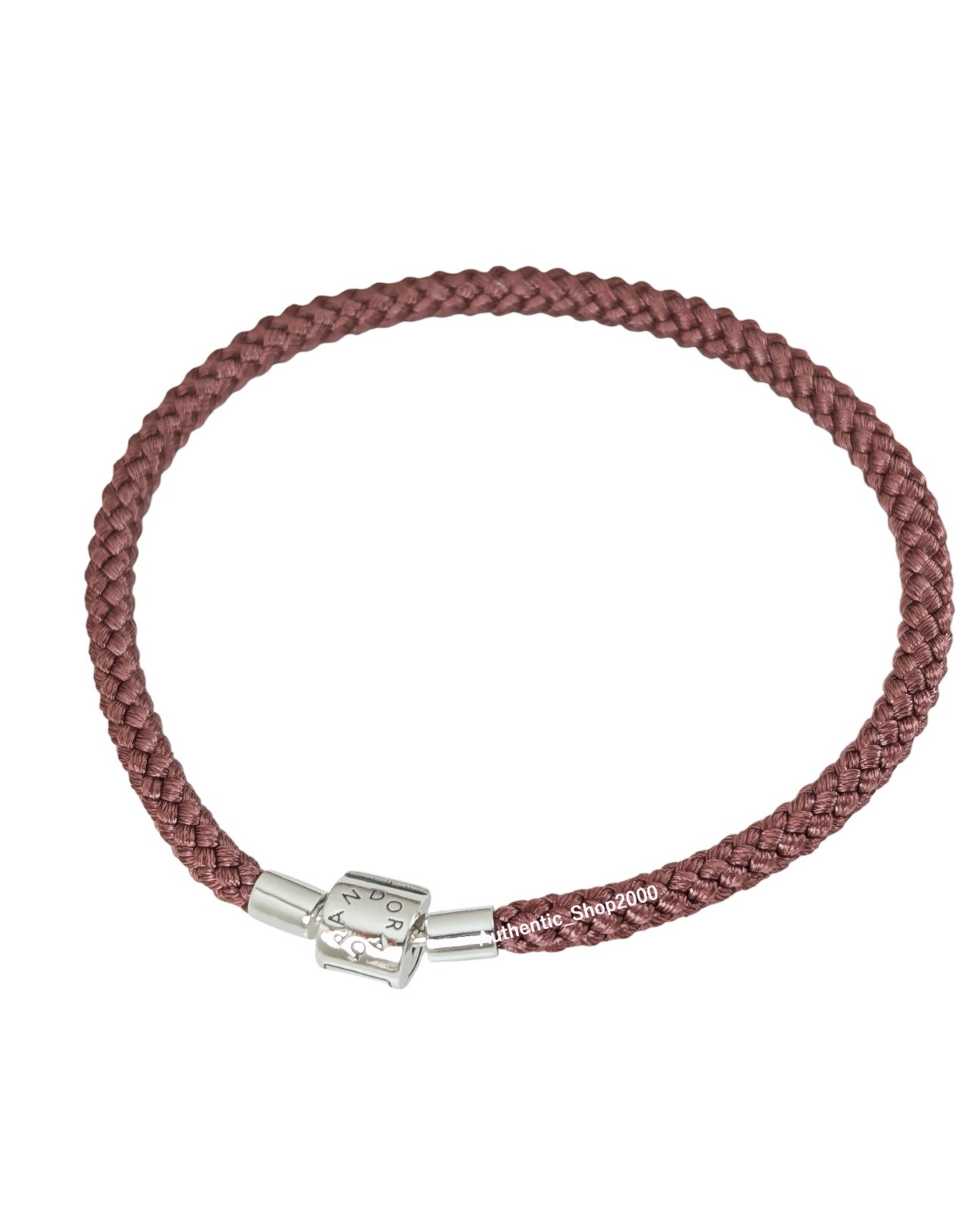 New 100% Authentic PANDORA 14k G Barrel Shimmering Pink Cord Bracelet 594530C01