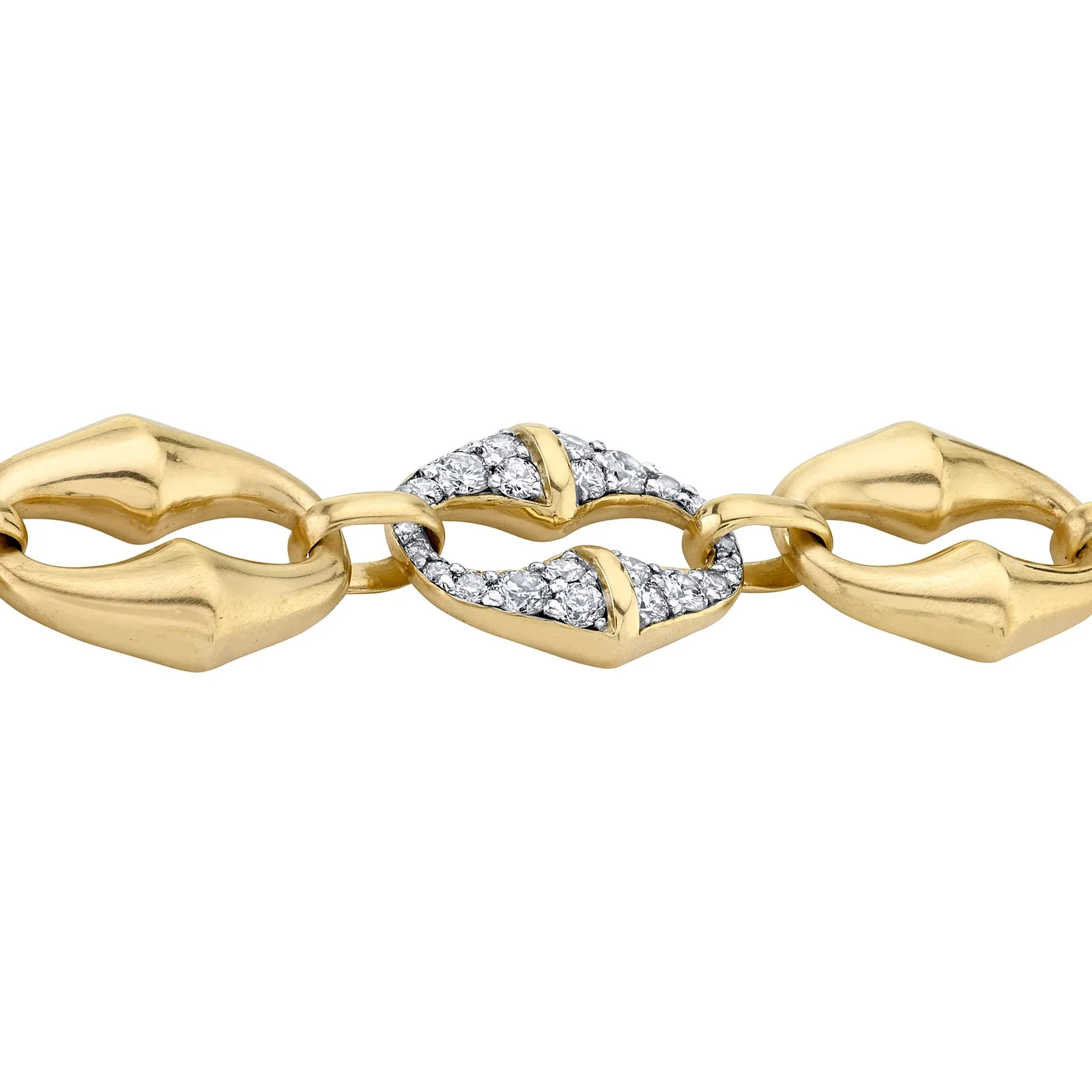 oval link Bracelet Brass Metal Bracelet with CZ for gift
