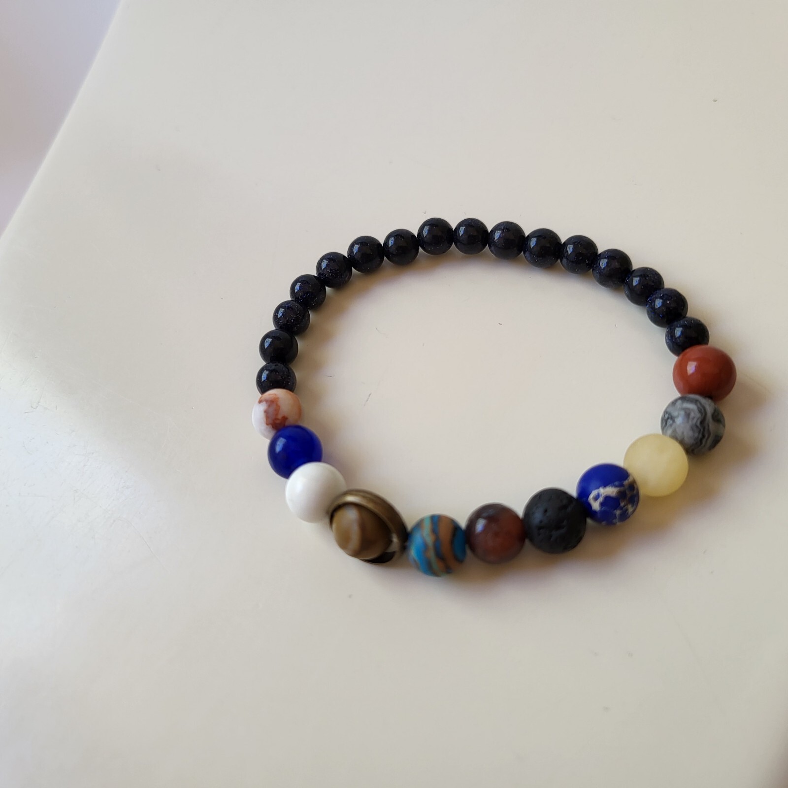 Turkish Unisex Bracelet Natural Stones Parade of the Planets Fit The Most