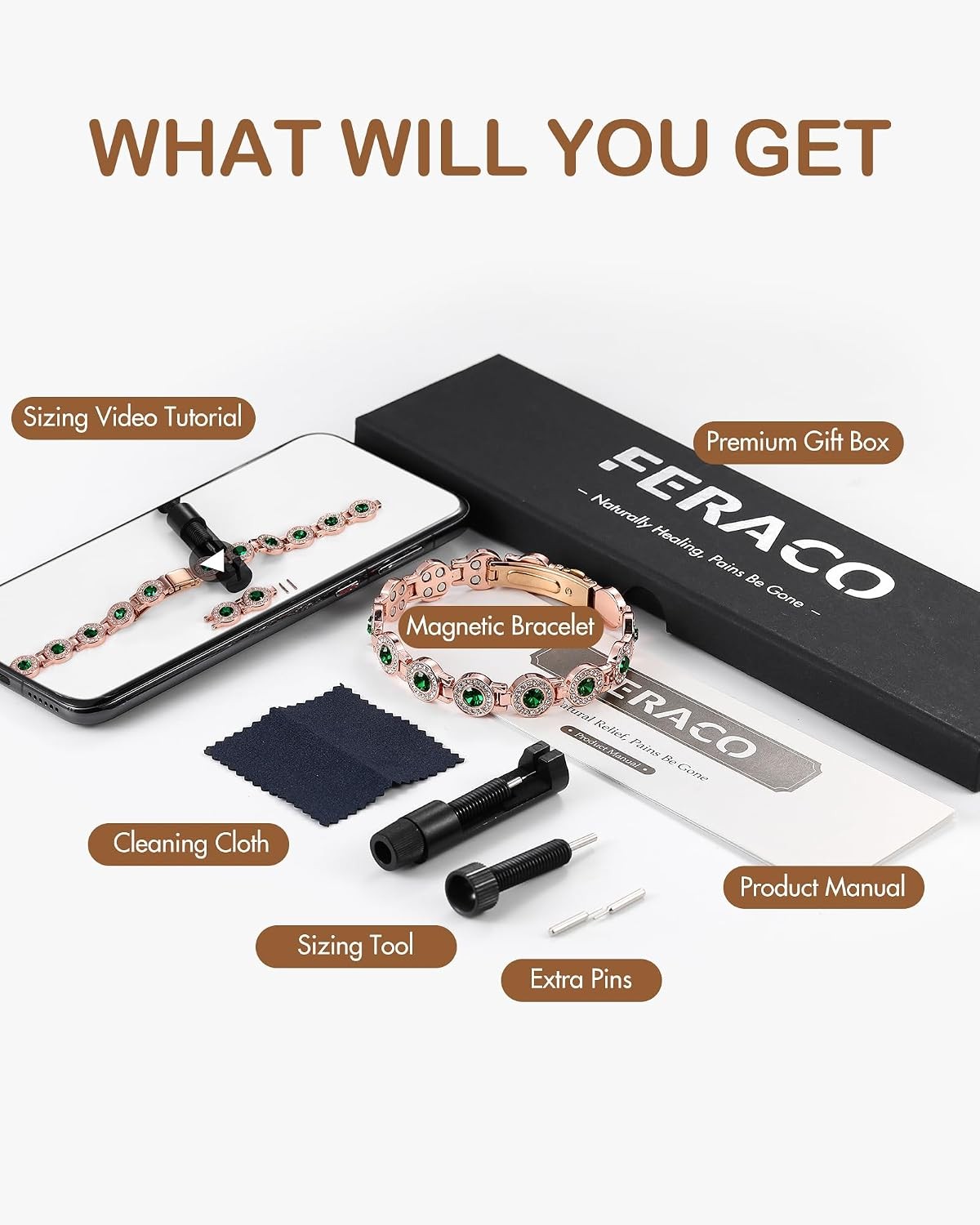 Pure Copper Bracelets for Women, 4X Ultra Strength Magnetic Bracelet with 3800 G
