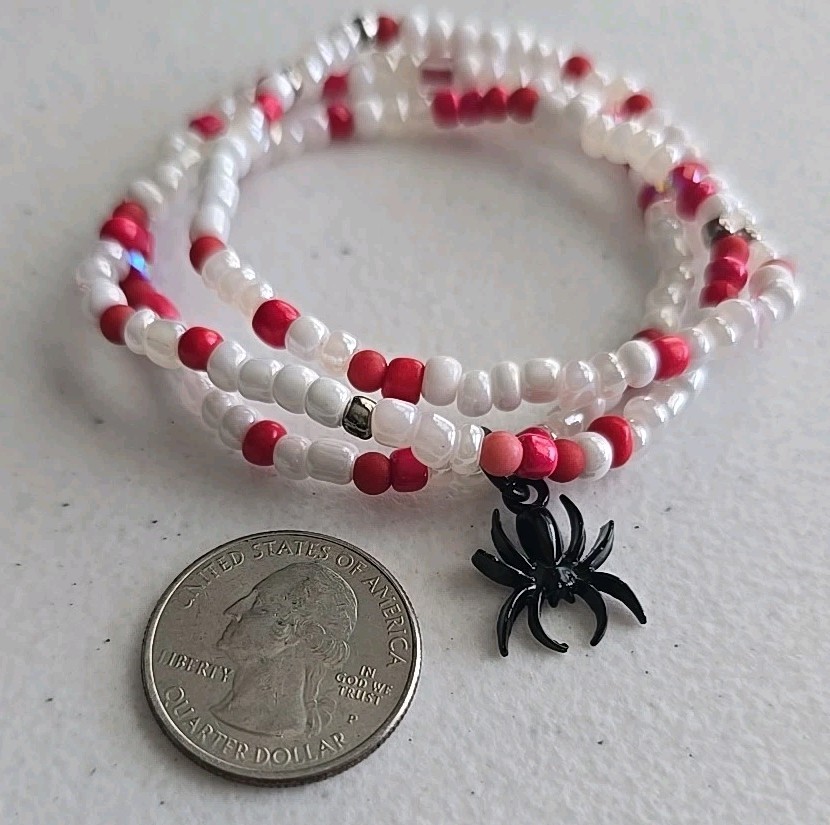 Michele’s Attic Boutique Seed Bead & Charm Bracelets (3PCS) Hey Mr. Spider 1371