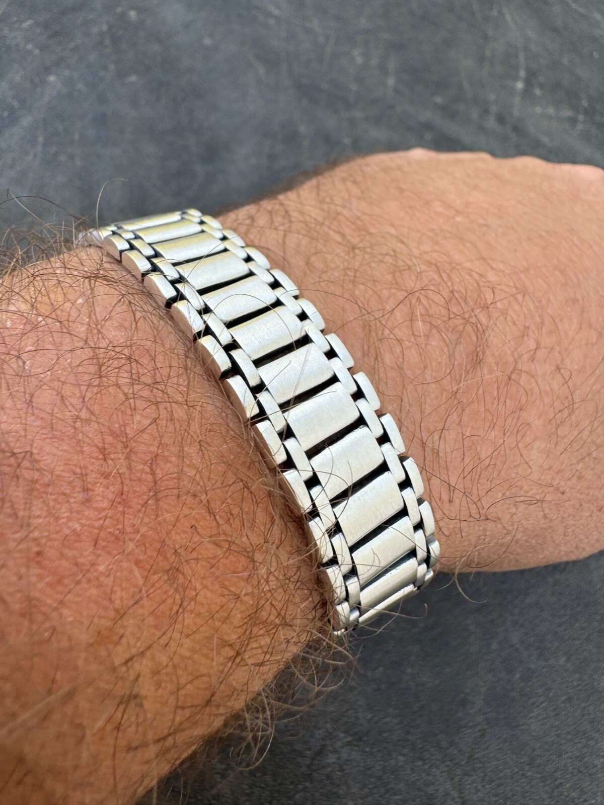 Custom Handmade Presidential Link Bracelet 14mm Wide Real 925 Sterling Silver