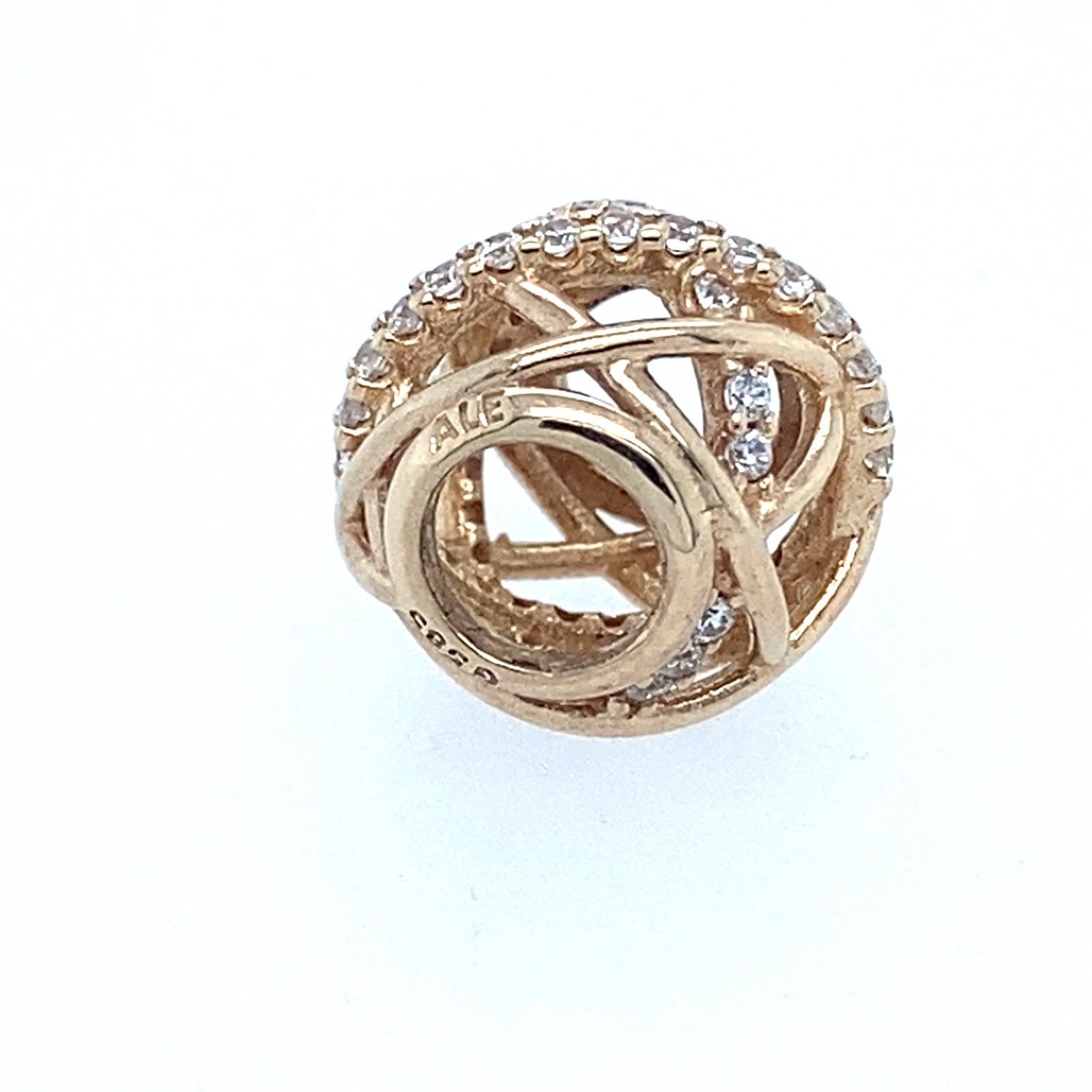 PANDORA 14K Yellow Gold Galaxy Openwork Charm Bead 750827CZ