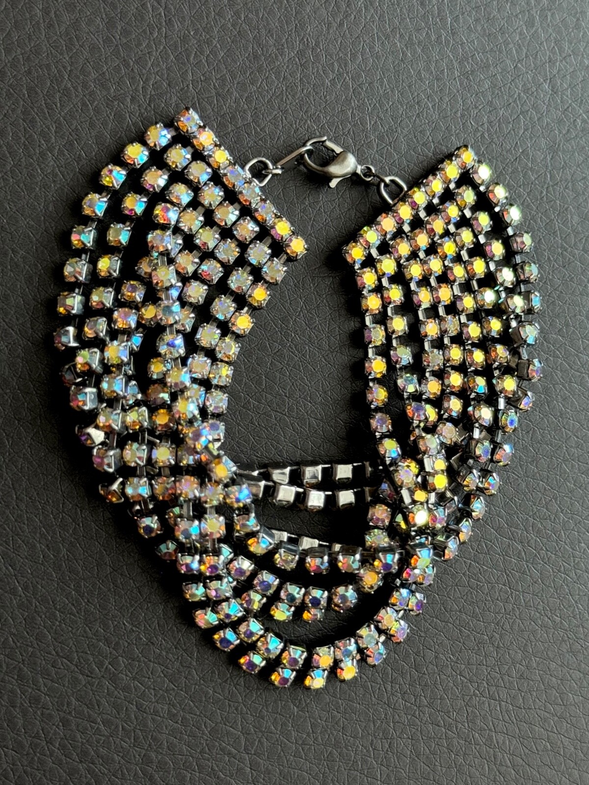 Butler & Wilson Rainbow, Iridescent Crystal Multi Chain Bracelet