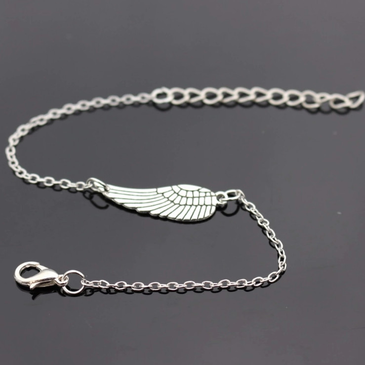 Women Fashion Jewelry Silver Plated Angel Wing Bracelet 73-4
