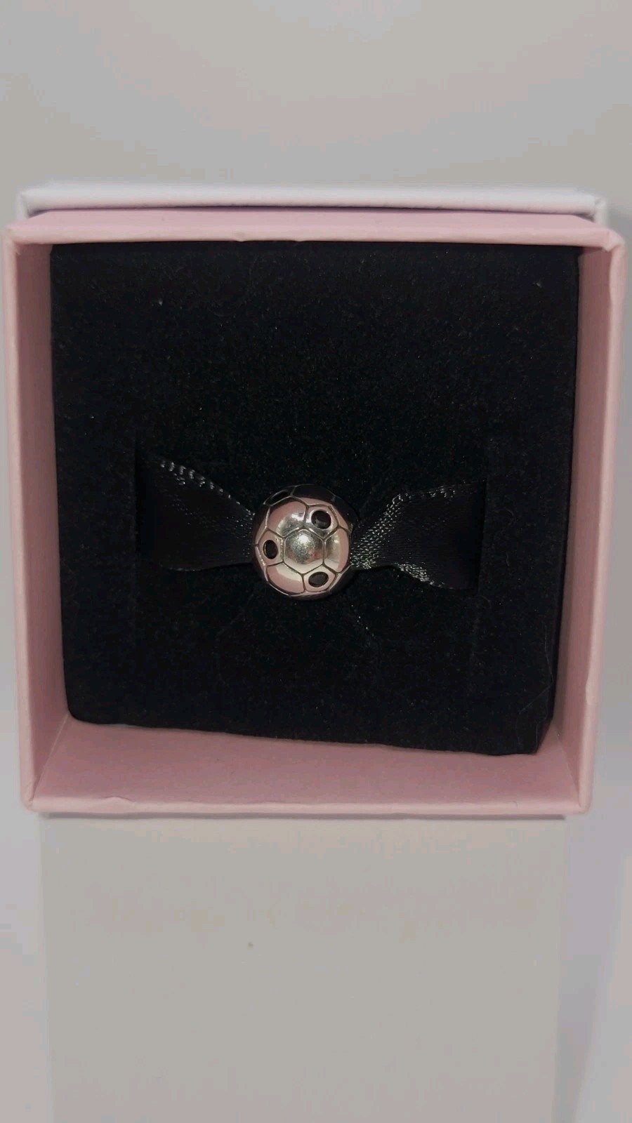New PANDORA Brand 925 Ale Silver Soccer Ball Charm 794710C01 w/ Box D74