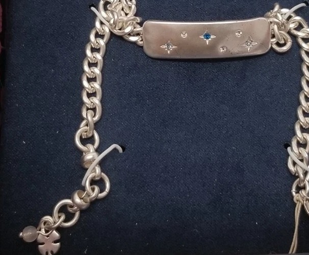 New Box Lucky Brand Stars Constellation Bracelet Silver Tn Charm Clasp Jewelry