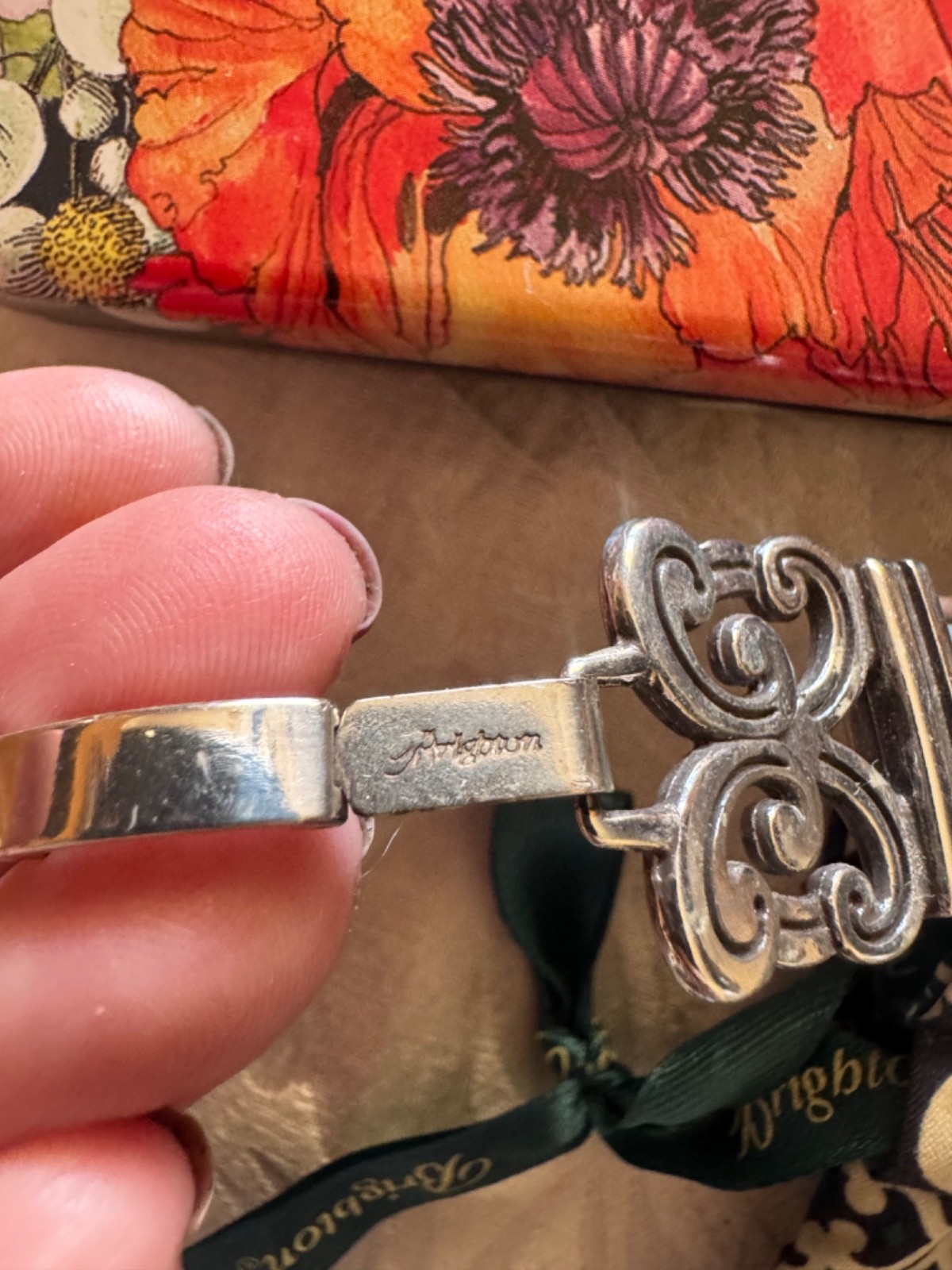 Brighton Gelato Pastels enamel Swirl scroll leather cords bracelet w/bag & TIN!