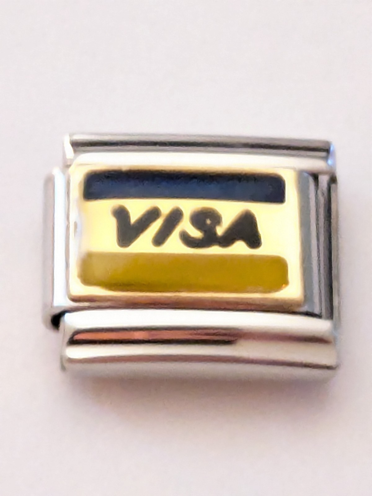 Authentic UD Unodomani Collection Classic 9mm Italian Charm VISA CARD C37*